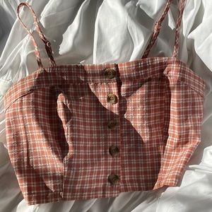 pacsun lottie moss plaid tank top